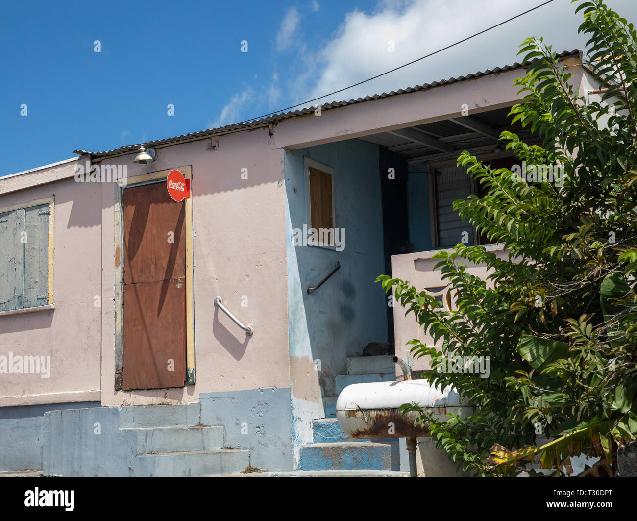 Derelict house in St Kitts, The Caribbean Stock Photo Alamy