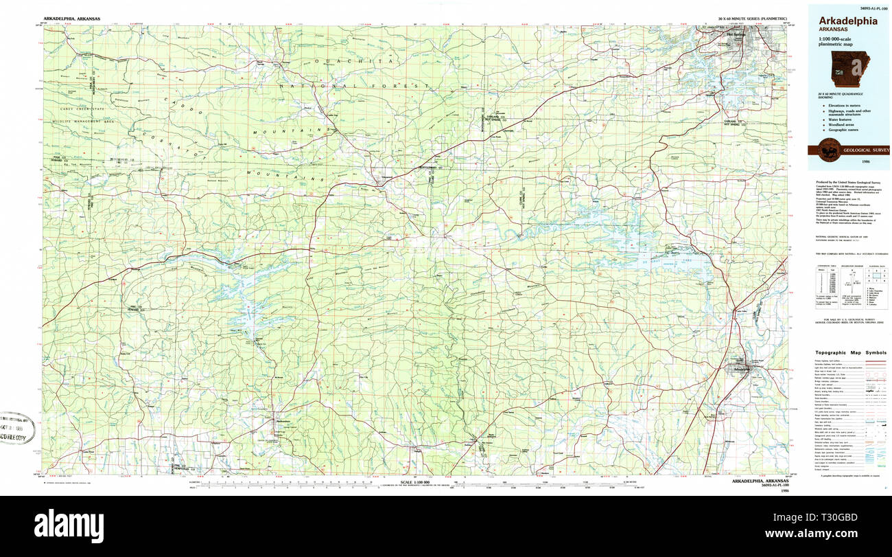 Map of arkadelphia hires stock photography and images Alamy