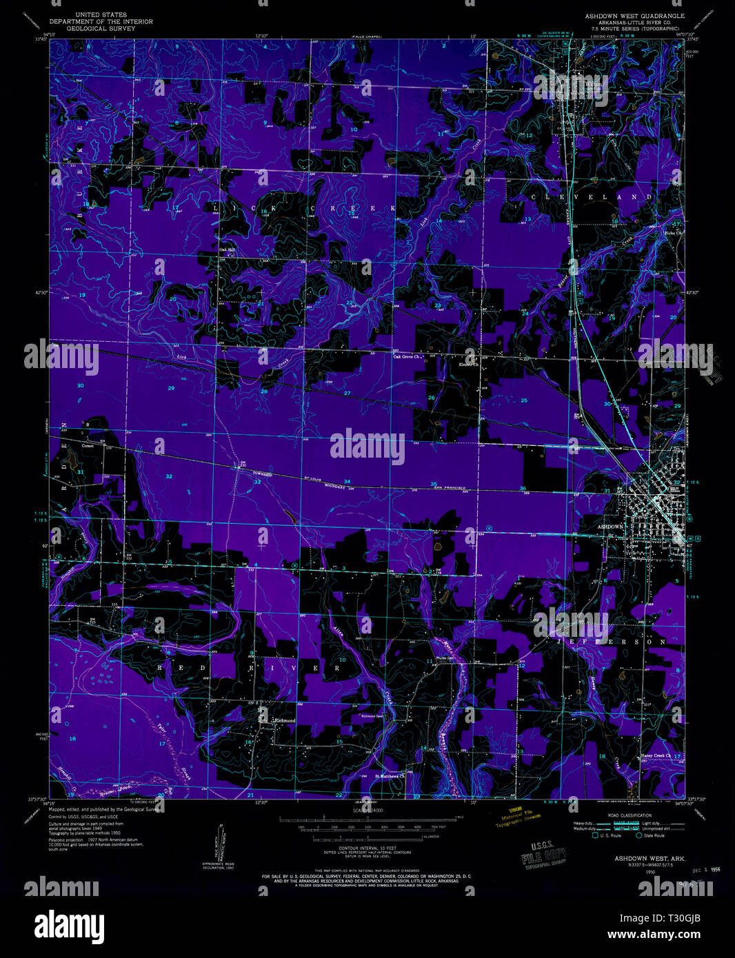 Ashdown arkansas map hires stock photography and images Alamy