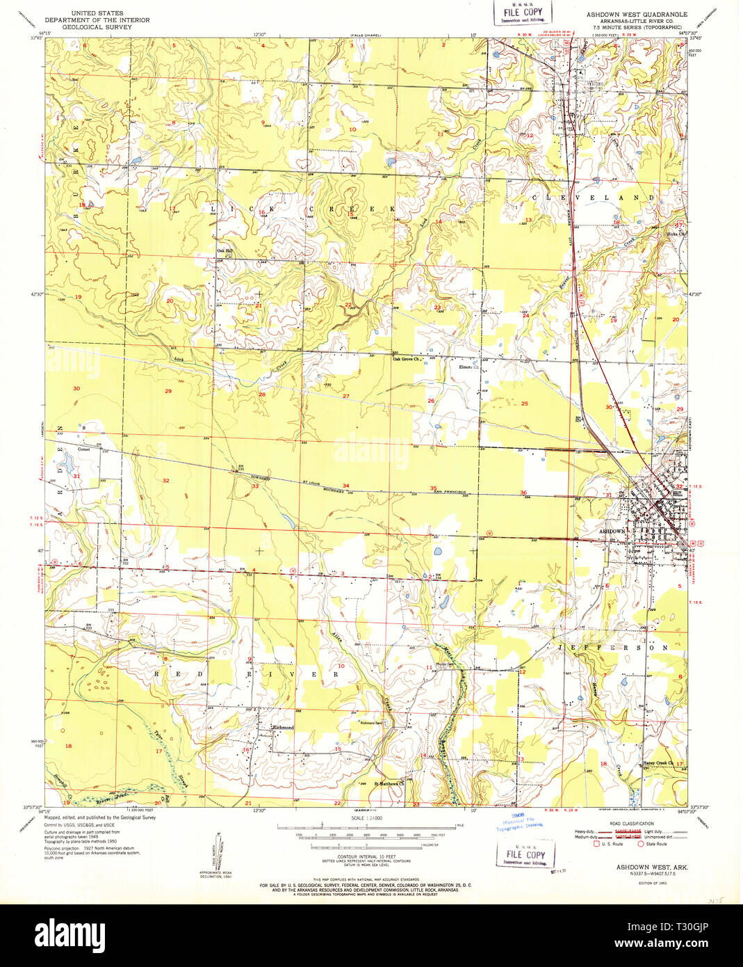 Ashdown arkansas map hires stock photography and images Alamy