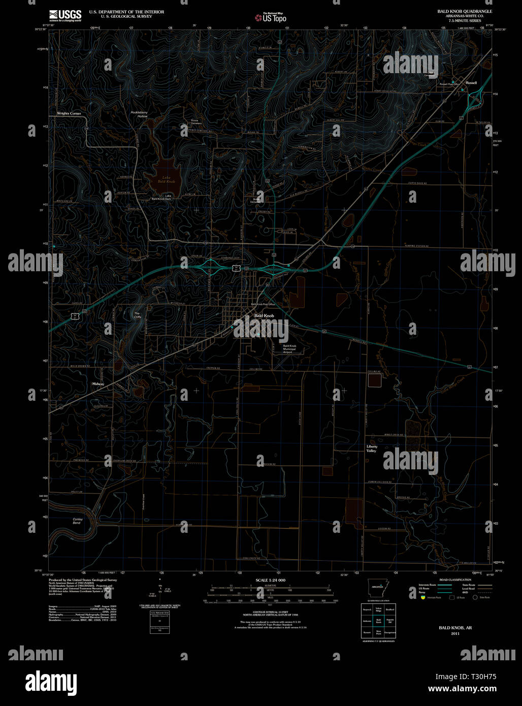 Bald knob arkansas map hires stock photography and images Alamy