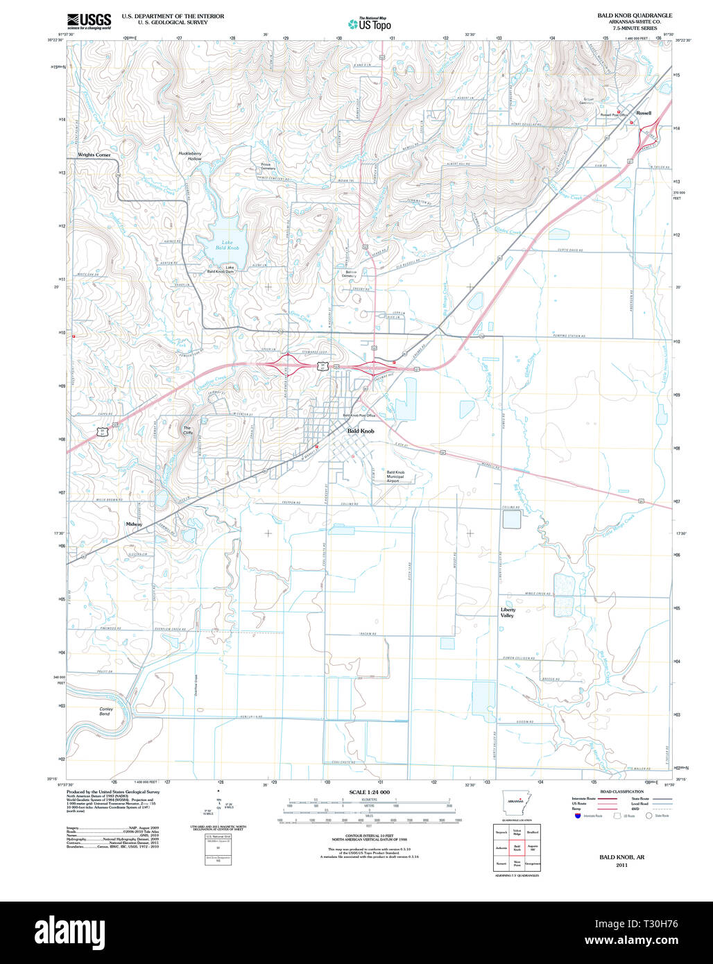 Bald knob arkansas map hires stock photography and images Alamy
