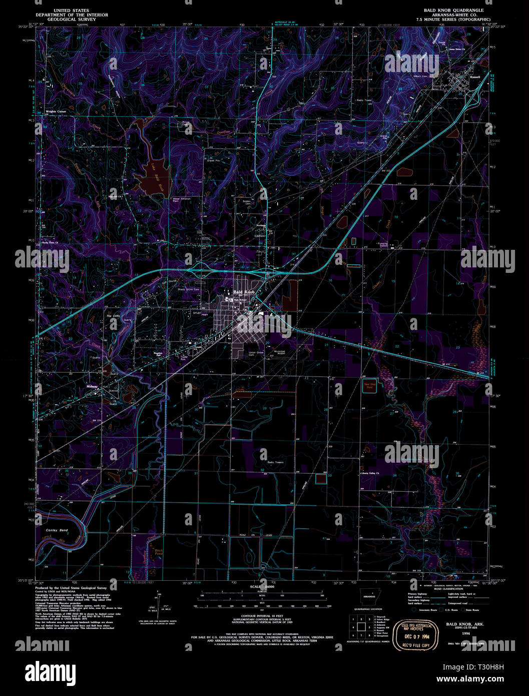 Bald knob arkansas map hires stock photography and images Alamy