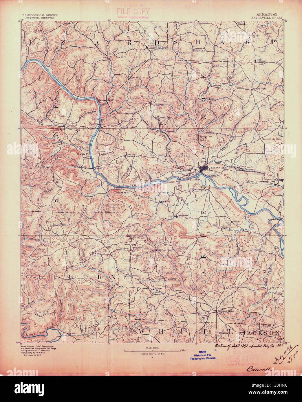 Batesville map hires stock photography and images Alamy