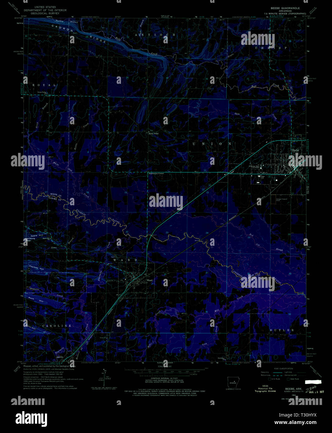 Beebe arkansas map hires stock photography and images Alamy