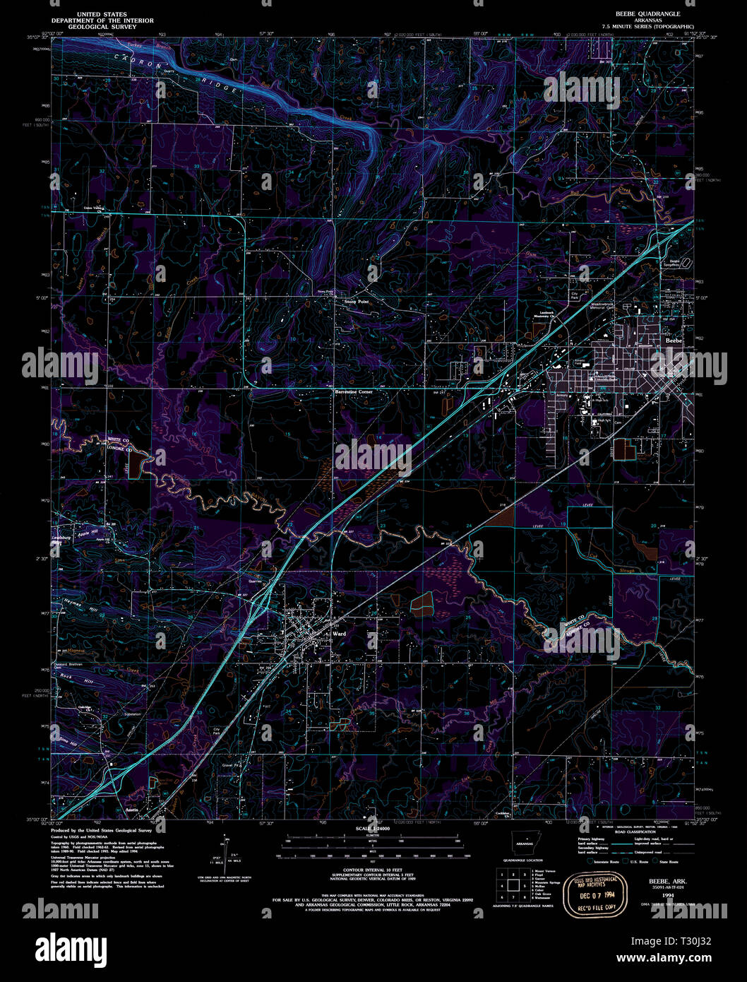 Beebe arkansas map hires stock photography and images Alamy