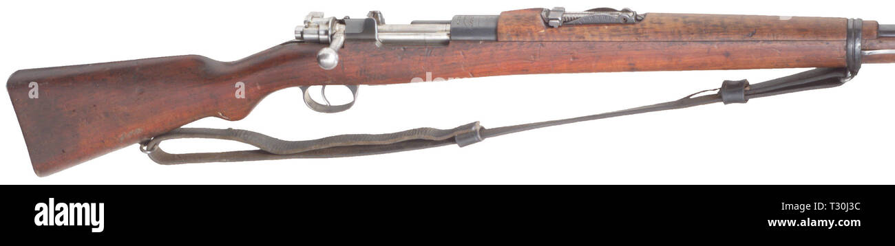 SERVICE WEAPONS, Mauser infantry rifle M 1903, calibre 7,65 mm, number 1112, Additional-Rights-Clearance-Info-Not-Available Stock Photo