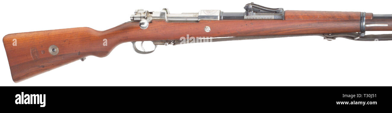SERVICE WEAPONS, Mauser rifle model 1909, calibre 7,65 Arg, number 18502,  Additional-Rights-Clearance-Info-Not-Available Stock Photo - Alamy