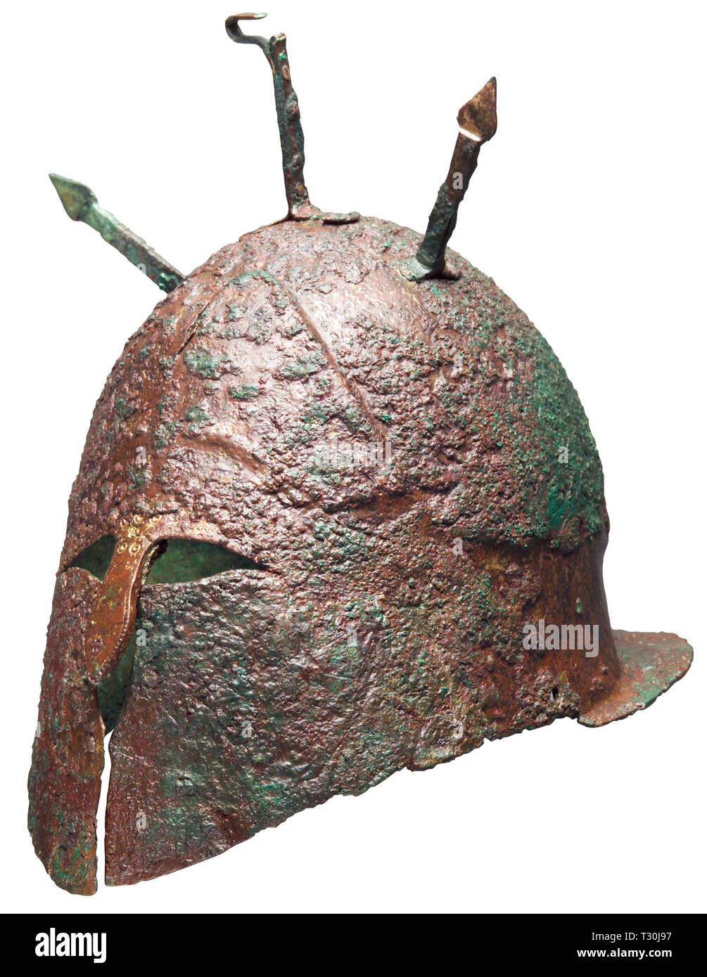Body armour, helmets, Apulian-Corinthian helmet, bronze, 5th century BC, Additional-Rights-Clearance-Info-Not-Available Stock Photo