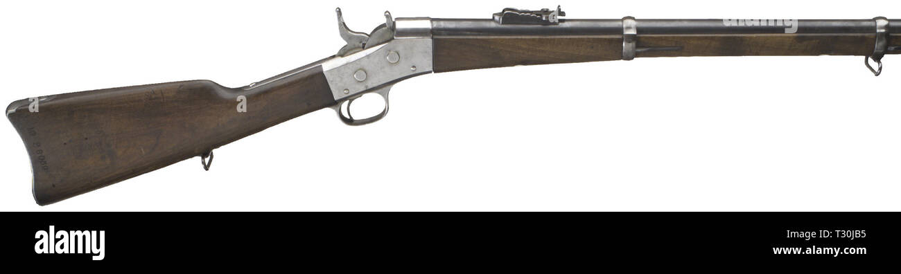SERVICE WEAPONS, UNITED STATES, Remington Rolling Block musket, number 28059, calibre 433, Additional-Rights-Clearance-Info-Not-Available Stock Photo