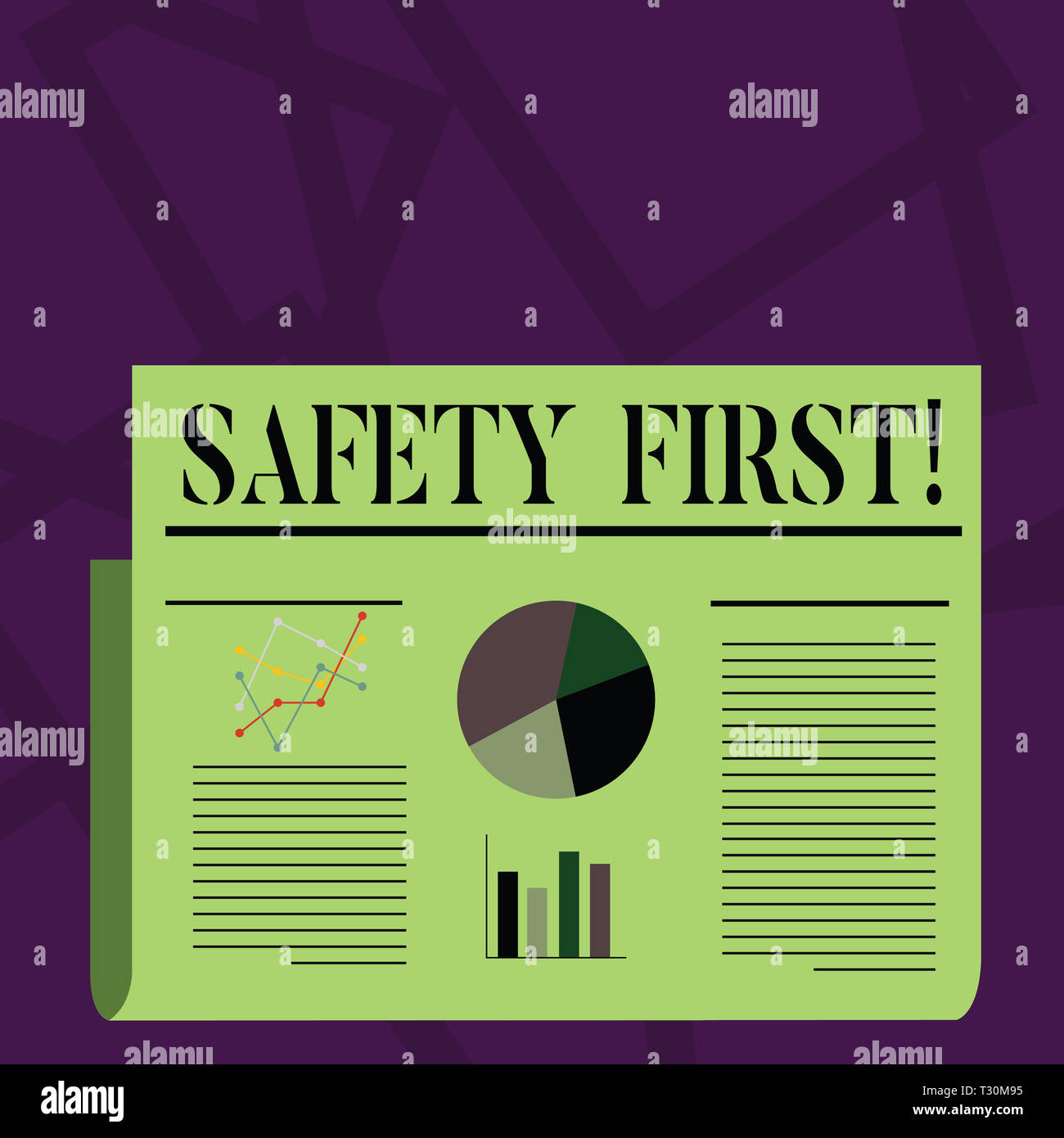 Safety First Write Up Writing note showing Safety First. Business concept for best avoid any ...