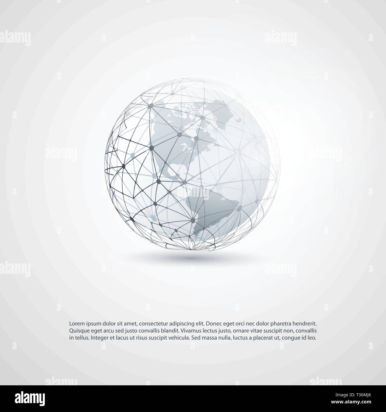 Cloud Computing and Global Networks Concept Design with Earth Globe ...