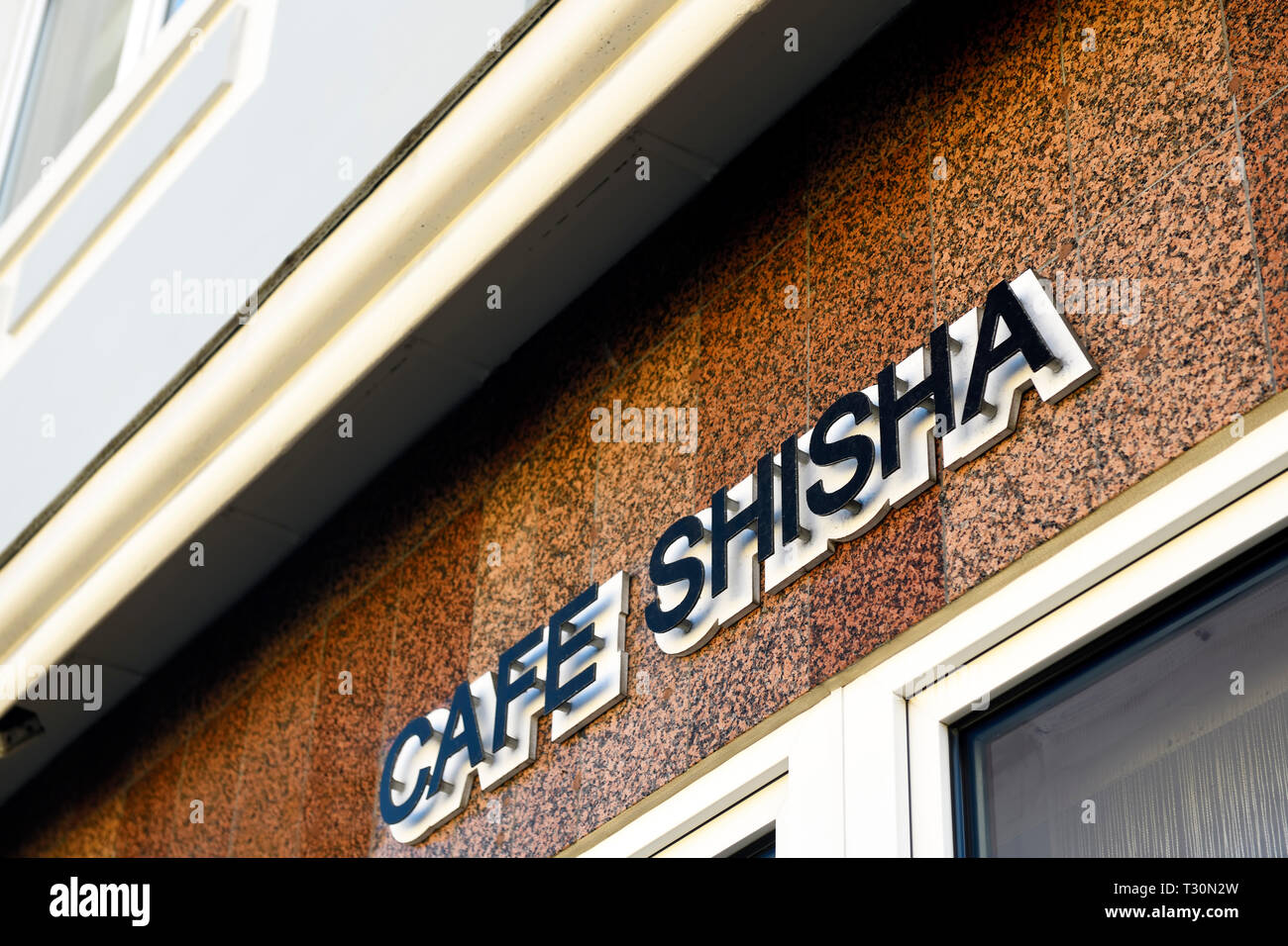 Shisha bar in mountain village, Hamburg, Shisha-Bar in Bergedorf Stock Photo