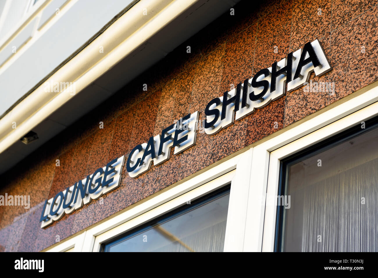 Shisha bar in mountain village, Hamburg, Shisha-Bar in Bergedorf Stock Photo