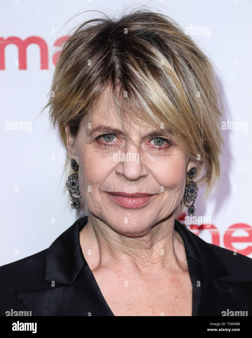 Las Vegas, Nevada, USA . 04th Apr, 2019. Actress Linda Hamilton arrives at the CinemaCon Big Screen Achievement Awards 2019 held at Omnia Nightclub at Caesars Palace during CinemaCon, the official convention of the National Association of Theatre Owners on April 4, 2019 in Las Vegas, Nevada, United States. (Photo by Xavier Collin/Image Press Agency) Credit: Image Press Agency/Alamy Live News Stock Photo