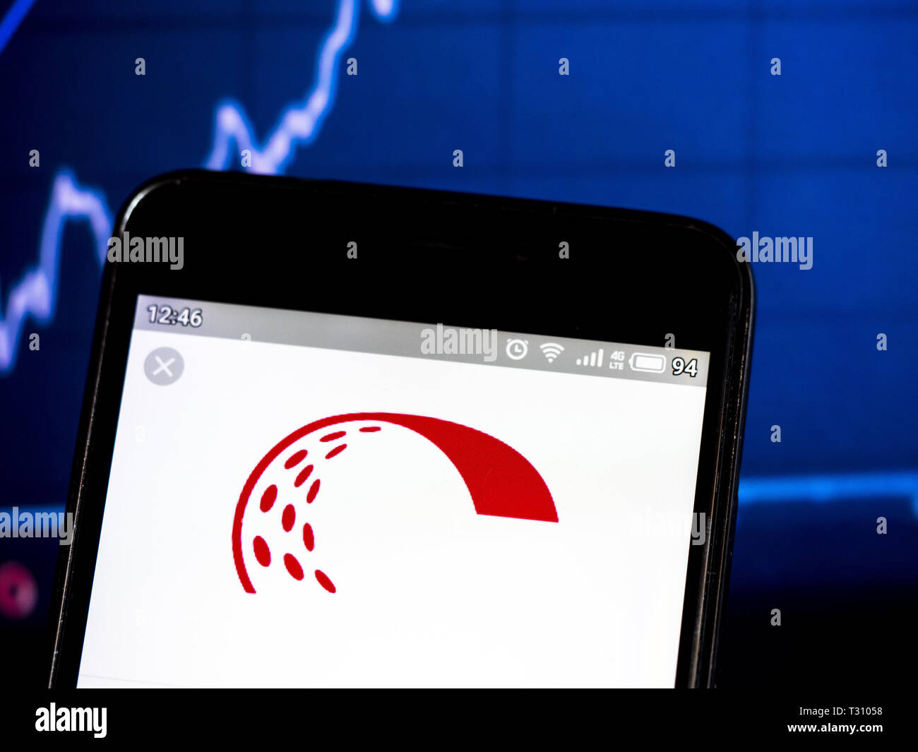 Ukraine. 5th Apr, 2019. In this photo illustration a Actelion Pharmaceuticals Ltd logo seen displayed on a smart phone. Credit: Igor Golovniov/SOPA Images/ZUMA Wire/Alamy Live News Stock Photo