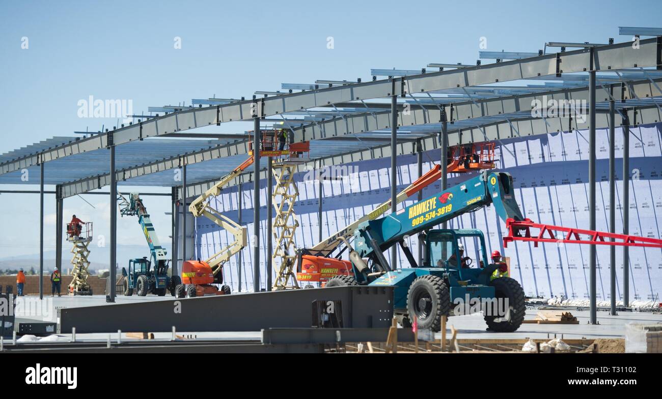 Byd's manufacturing plant in lancaster hires stock photography and