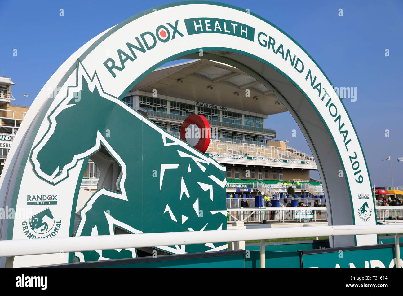 Aintree Racecourse, Aintree, UK. 6th Apr, 2019. The 2019 Grand National horse racing festival, day 3; At the Winning post on Grand National day Credit: Action Plus Sports/Alamy Live News Stock Photo