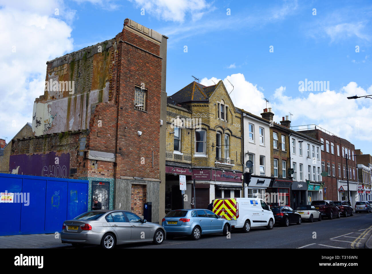 Alexandra Street, Southend on Sea, Essex, UK. Old area of the town near