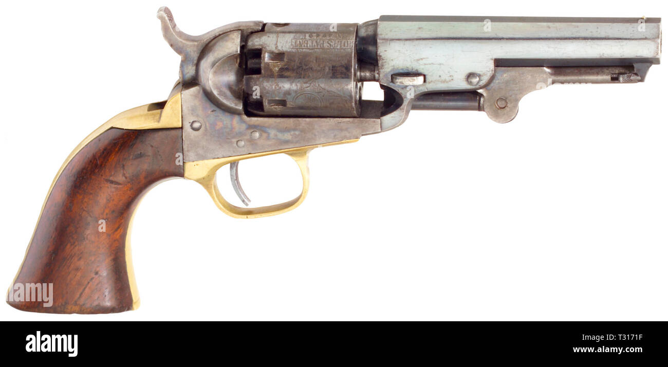 Small arms, revolver, Colt Pocket 1849, Additional-Rights-Clearance-Info-Not-Available Stock Photo