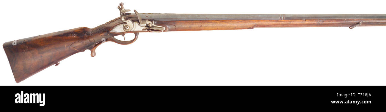Civil long arms, flintlock and caplock, flintlock shotgun, Czermak, Bohemia, circa 1730, Additional-Rights-Clearance-Info-Not-Available Stock Photo