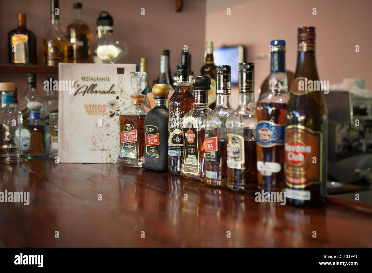 Cuban Rum Selection Stock Photo