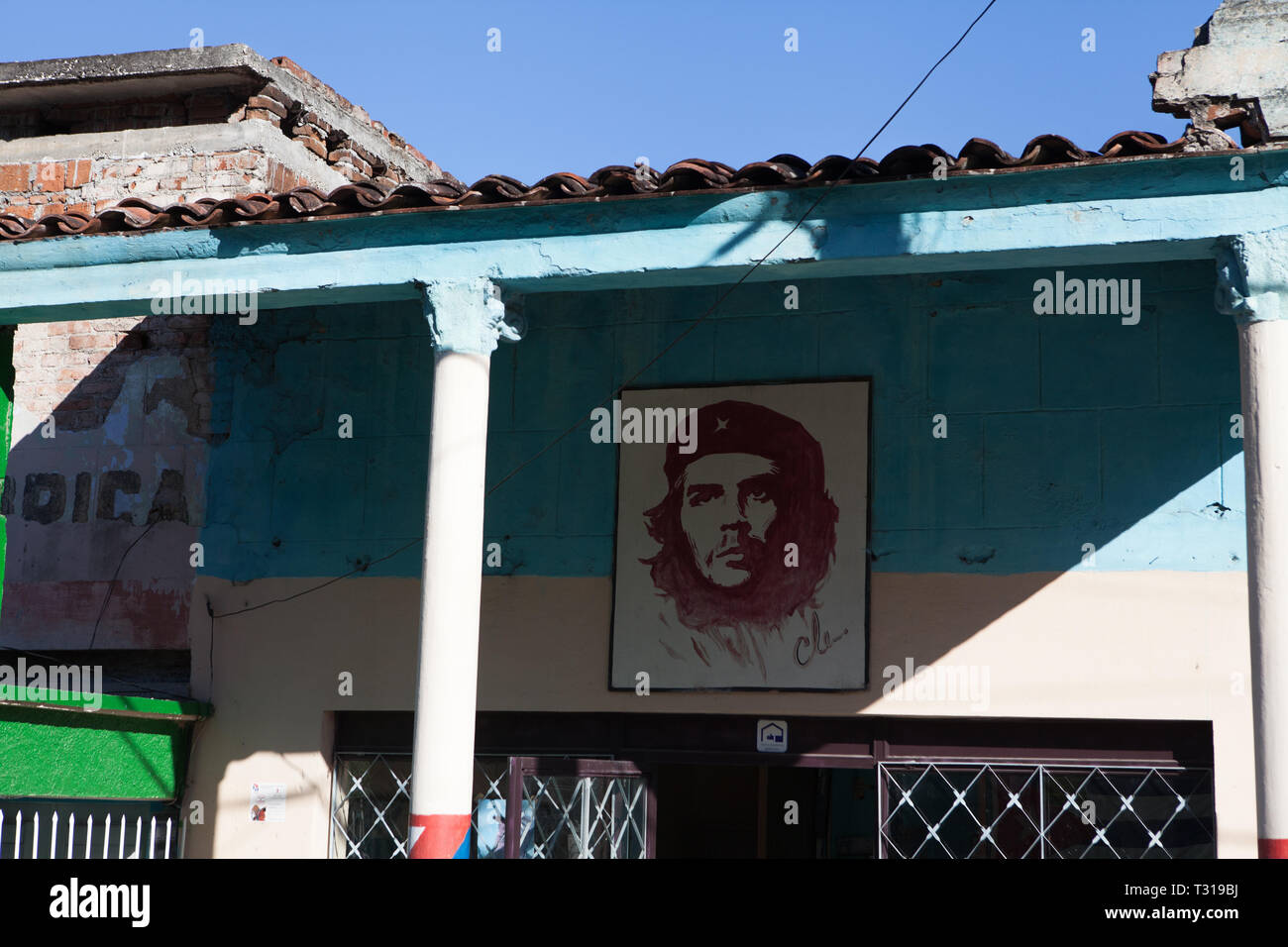Che Guevara portrait Santa Clara Cuba Barbaría-peluquería Liberación Stock Photo