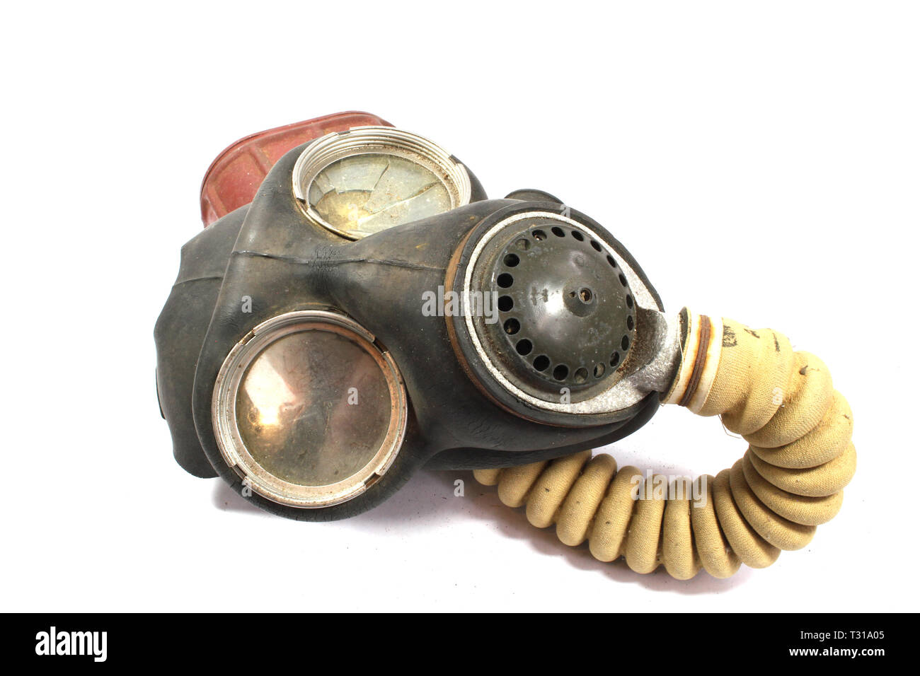 Vintage World War Gas Mask on White Background Stock Photo - Alamy