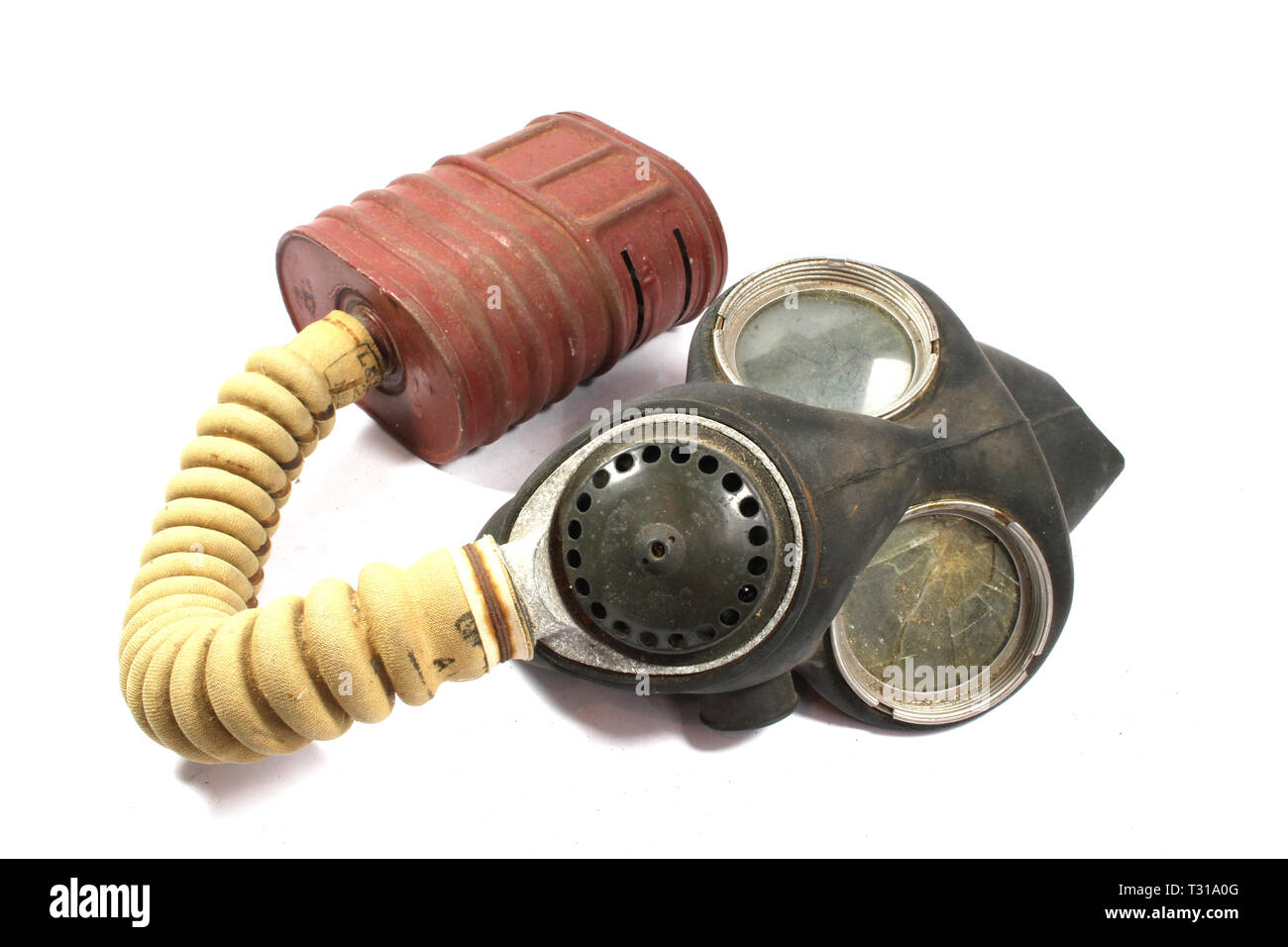 Vintage World War Gas Mask on White Background Stock Photo - Alamy