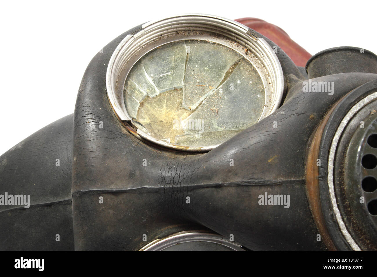 Vintage World War Gas Mask on White Background Stock Photo - Alamy