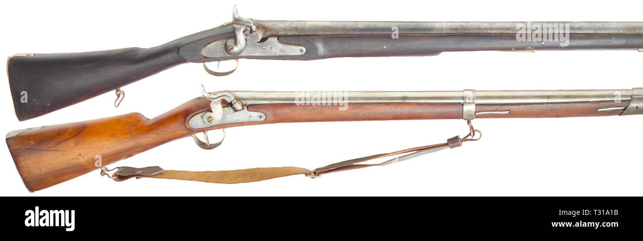 LONG ARMS, two caplock rifles, circa 1850, Additional-Rights-Clearance ...