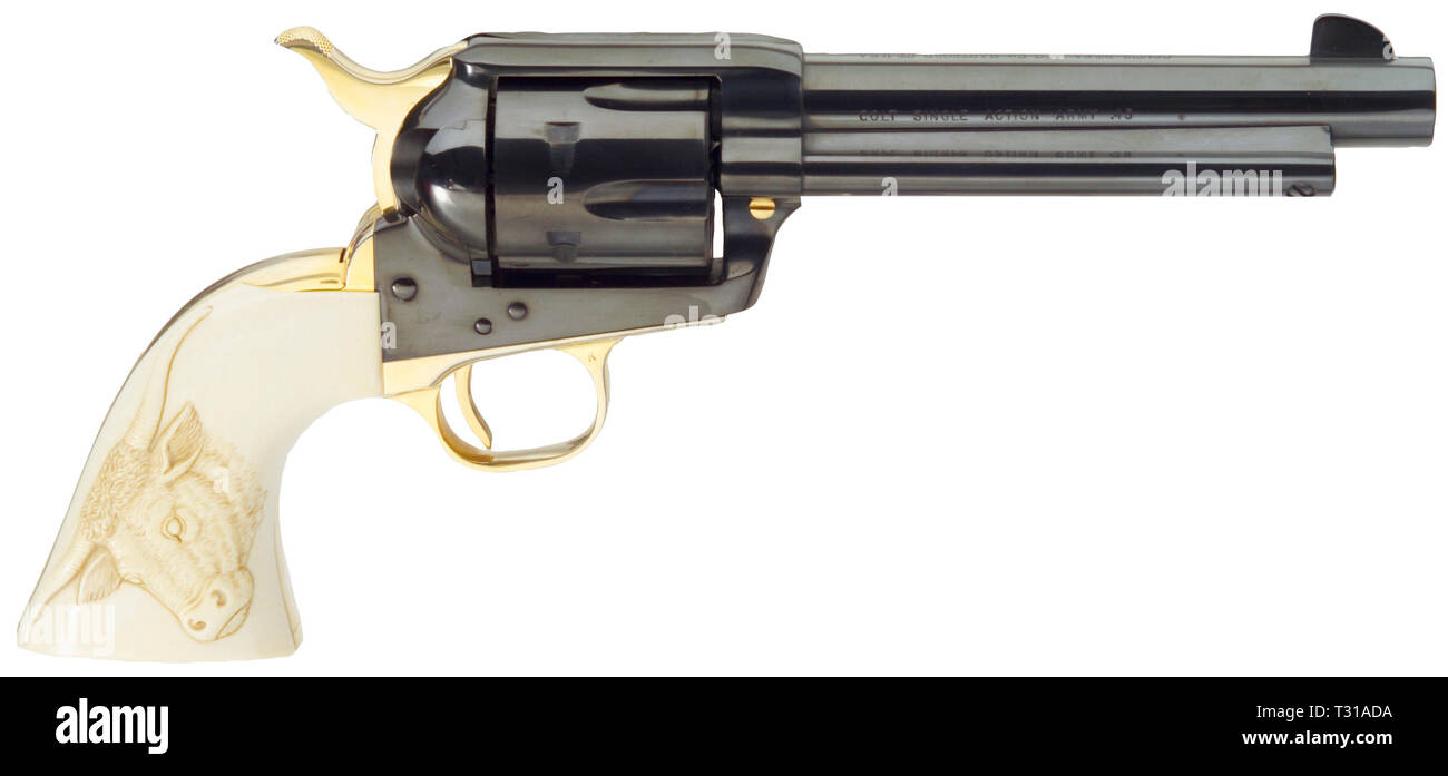 Small arms, revolver, Colt Commemorative, General Meade,1966, caliber .45, Additional-Rights-Clearance-Info-Not-Available Stock Photo