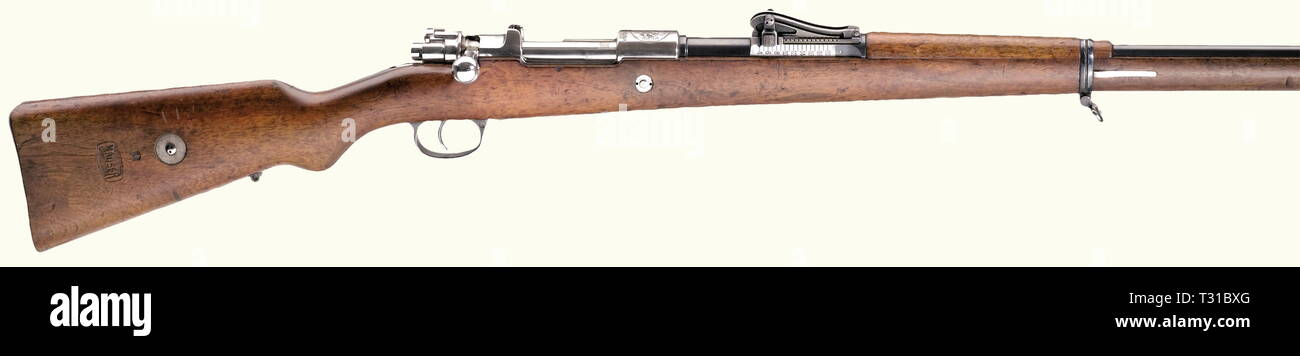 SERVICE WEAPONS, PERU, rifle Mauser model 1909, calibre 7,65 Arg, number 17299, Additional-Rights-Clearance-Info-Not-Available Stock Photo