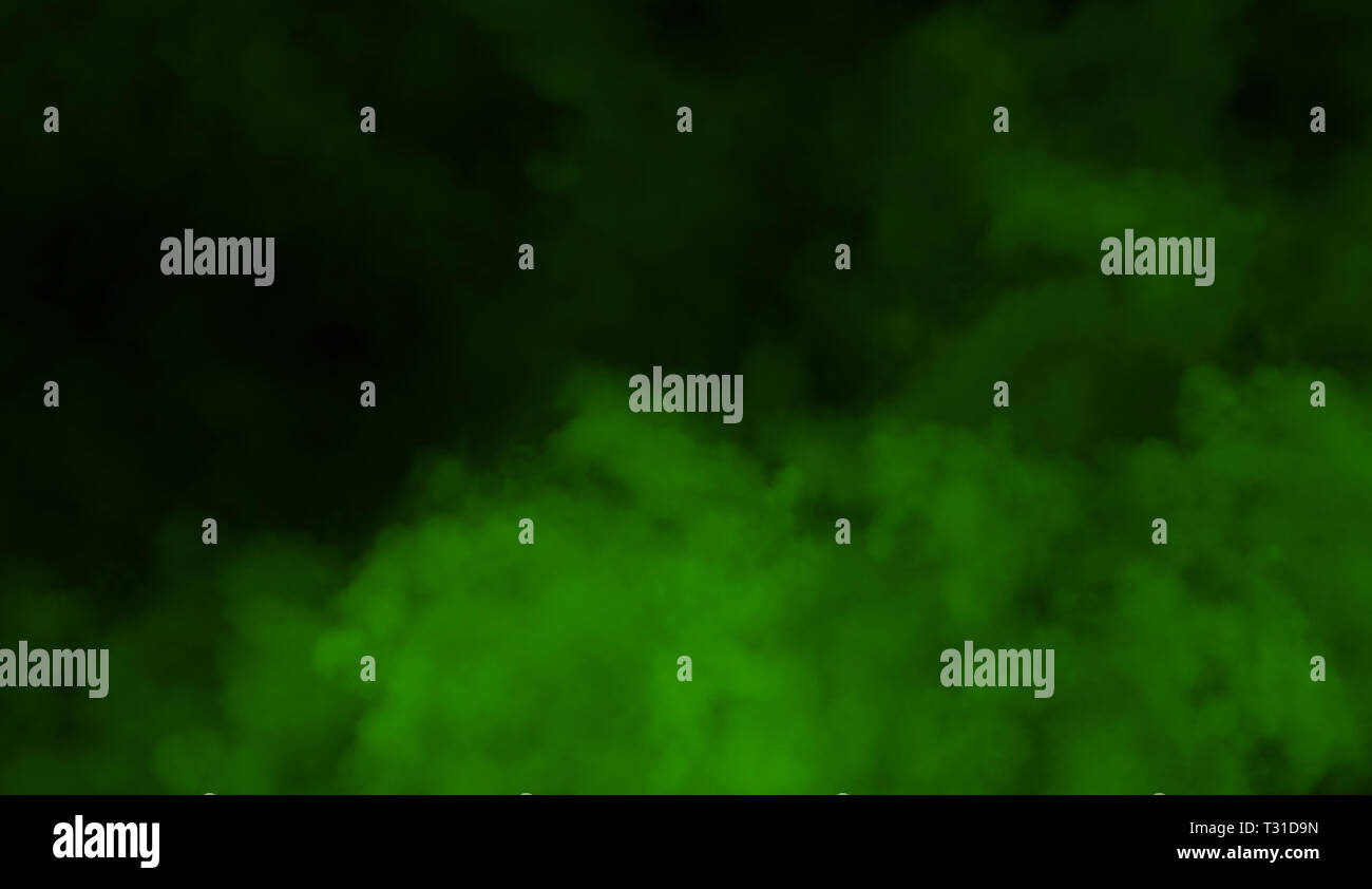 reen fog and mist effect on isolated background for text or space Stock ...