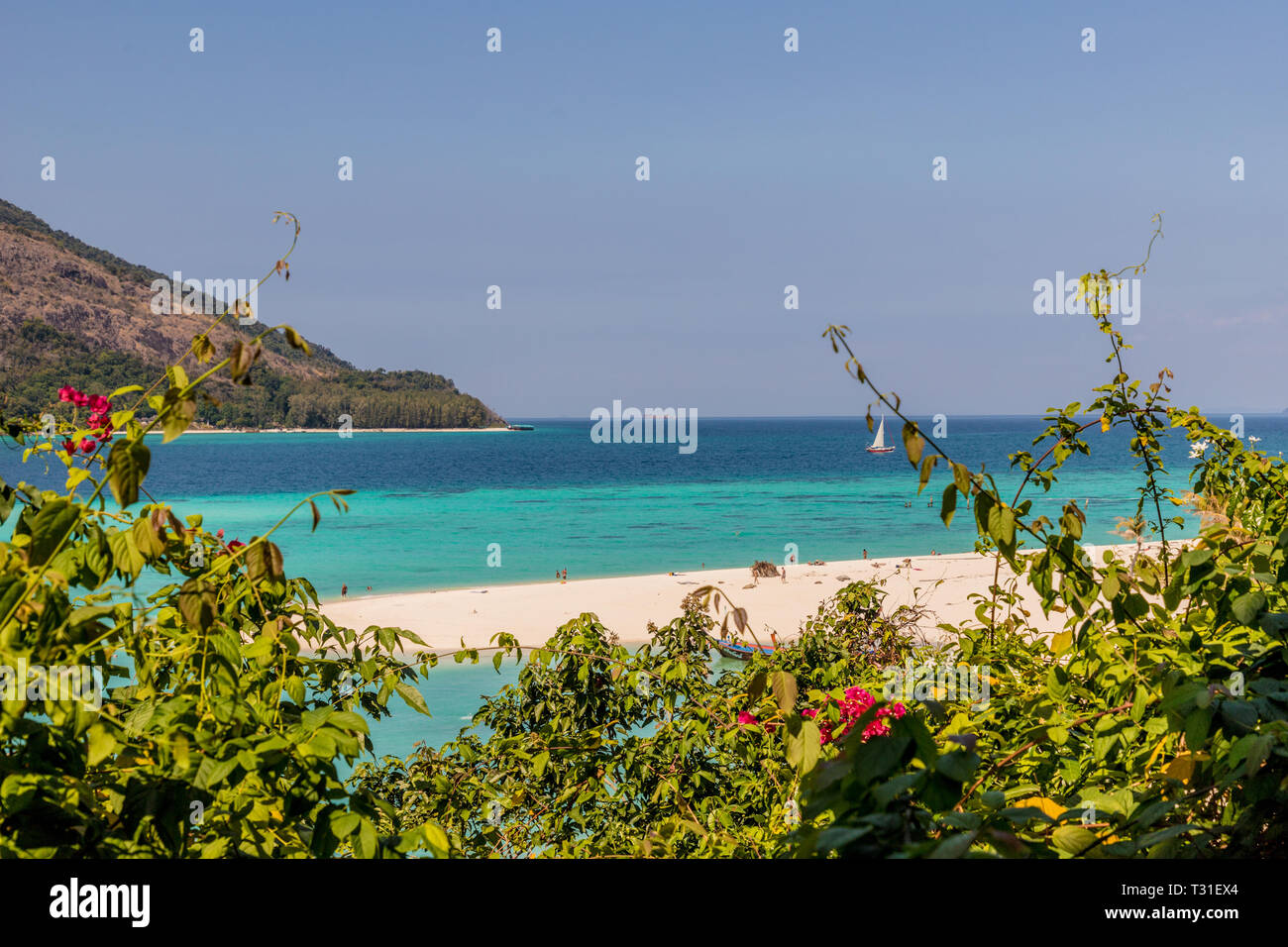 February 2019. Ko Lipe Thailand. A view of the beach in Ko Lipe in Ko tarutao national park in Thailand Stock Photo