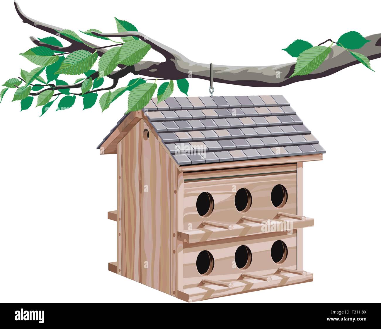 Birdhouse multiple Stock Vector Images - Alamy