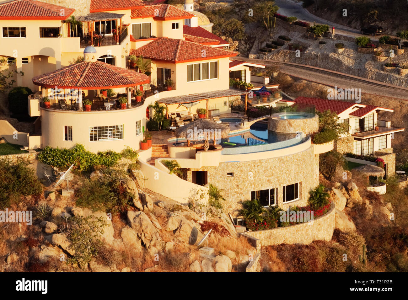 Luxury Home on a Hill Stock Photo Alamy