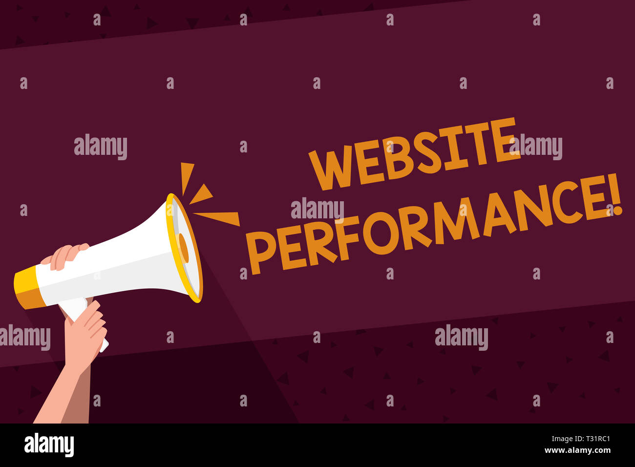 Writing Megaphone Writing note showing Website Perforanalysisce. Business concept for ...