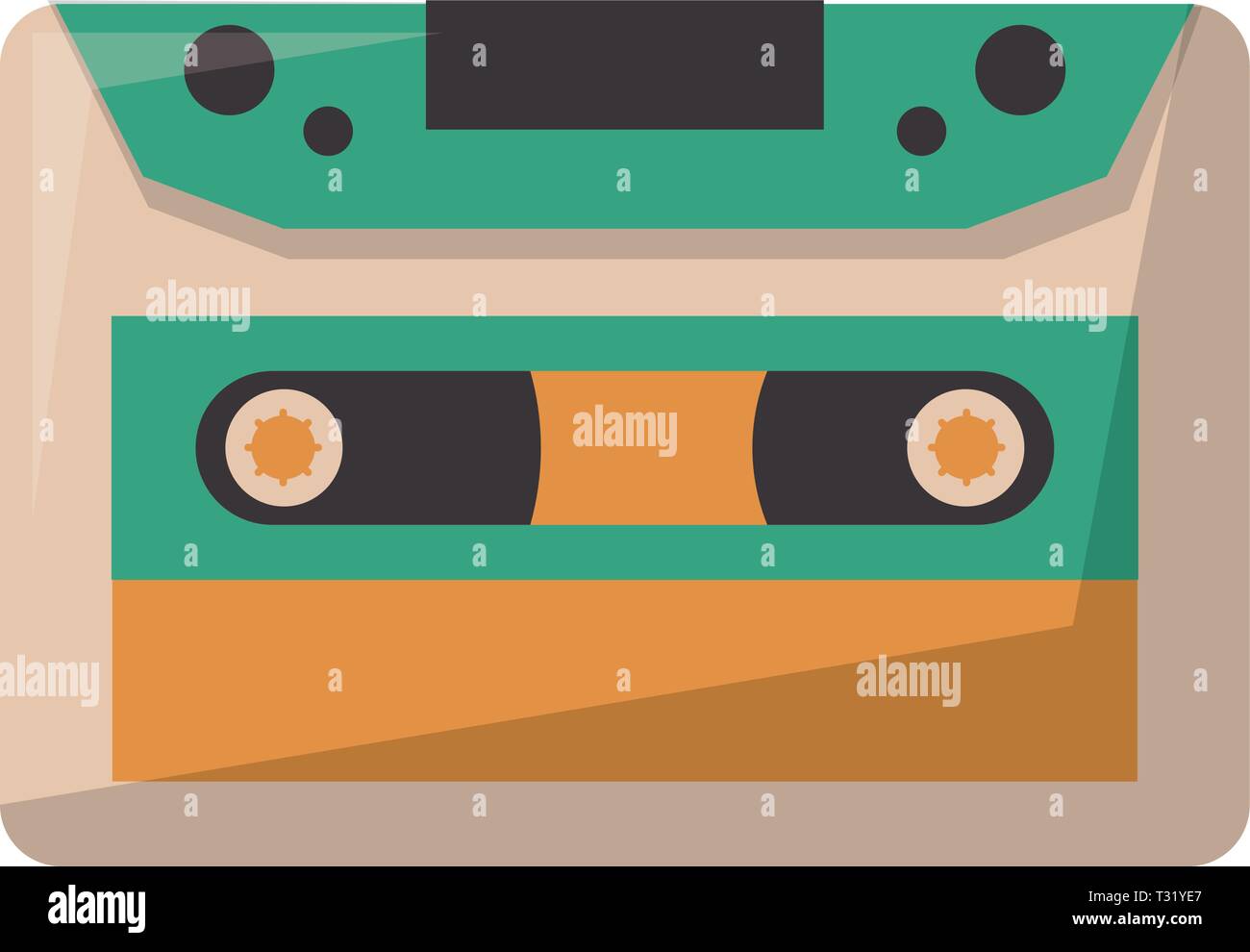 old music cassette symbol Stock Vector Image & Art - Alamy