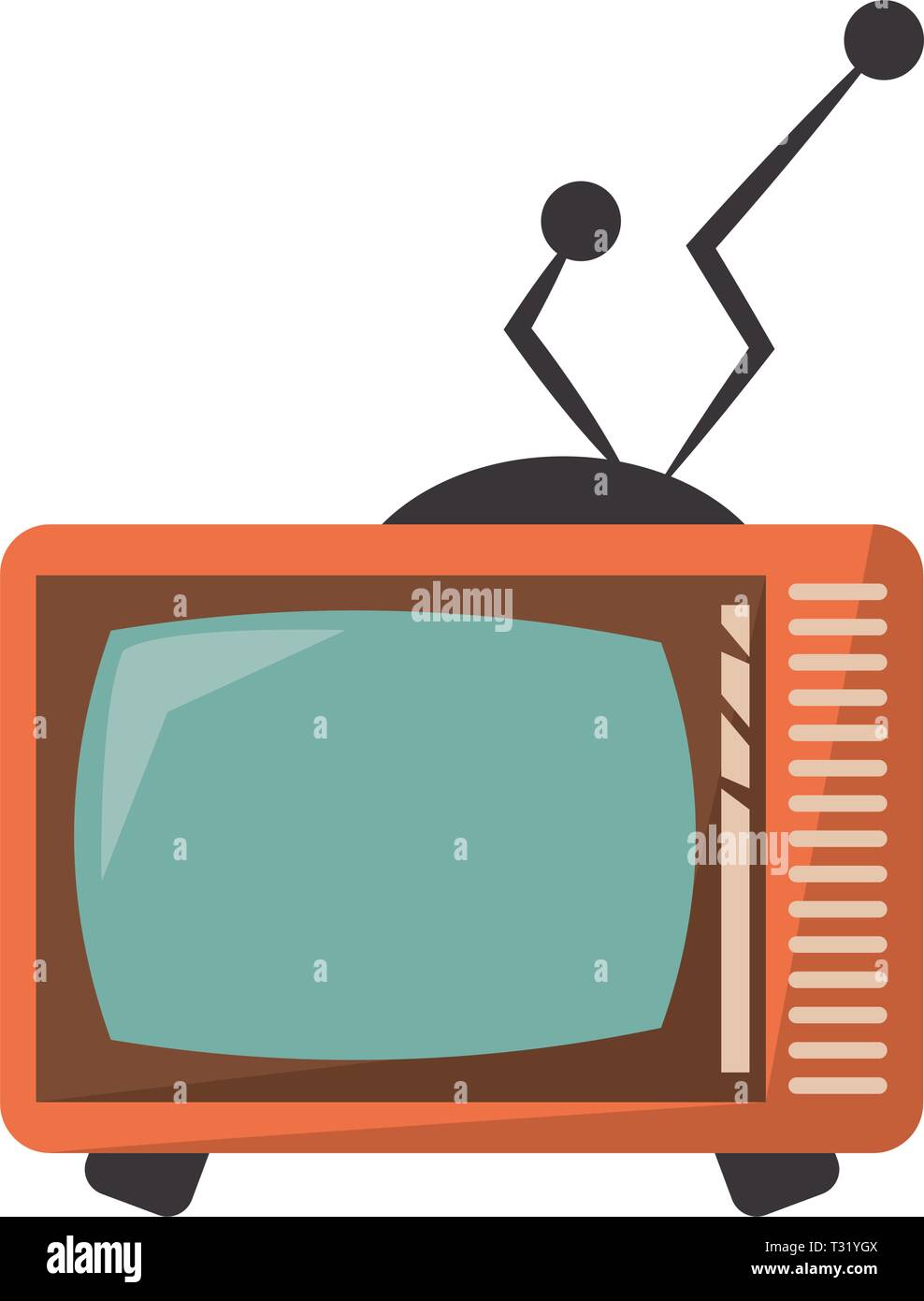 Old vintage television symbol Stock Vector Image & Art - Alamy