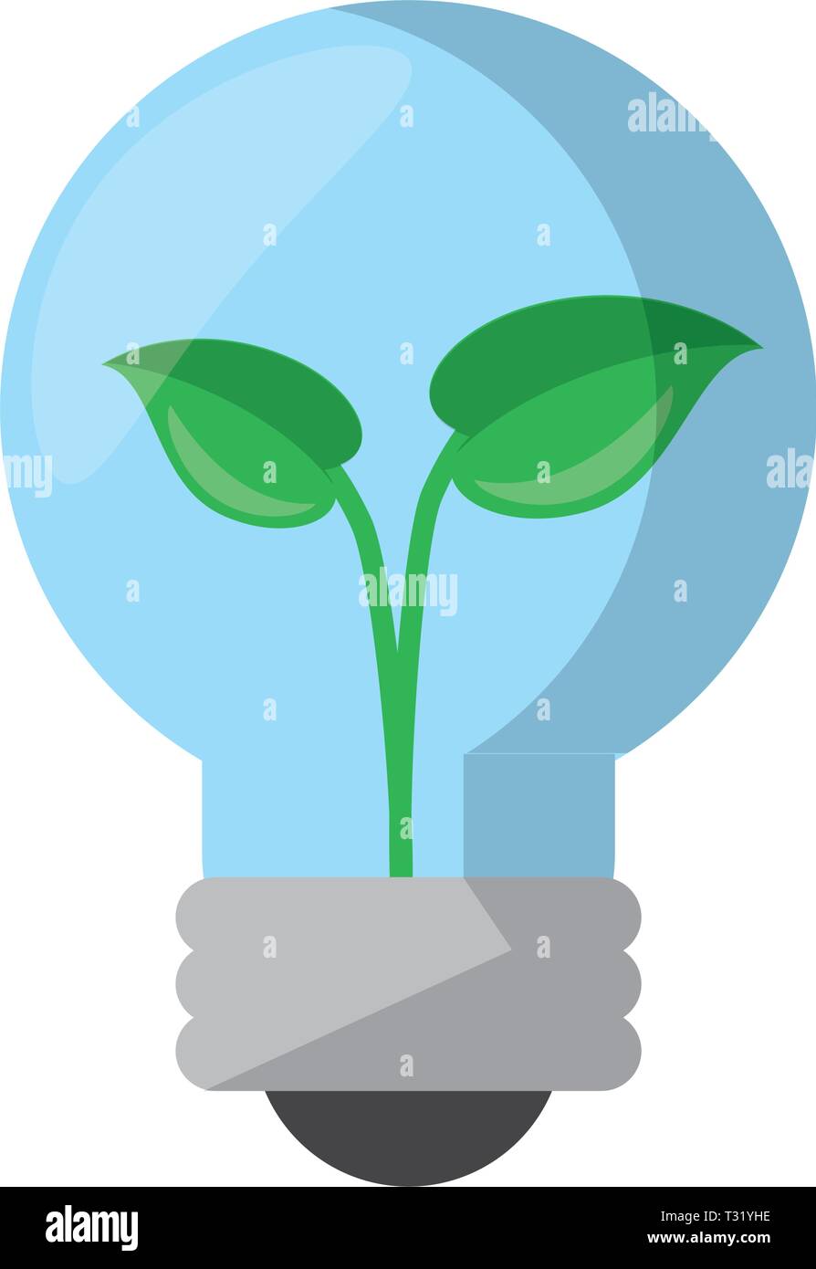 Bulb light with plant symbol Stock Vector Image & Art - Alamy