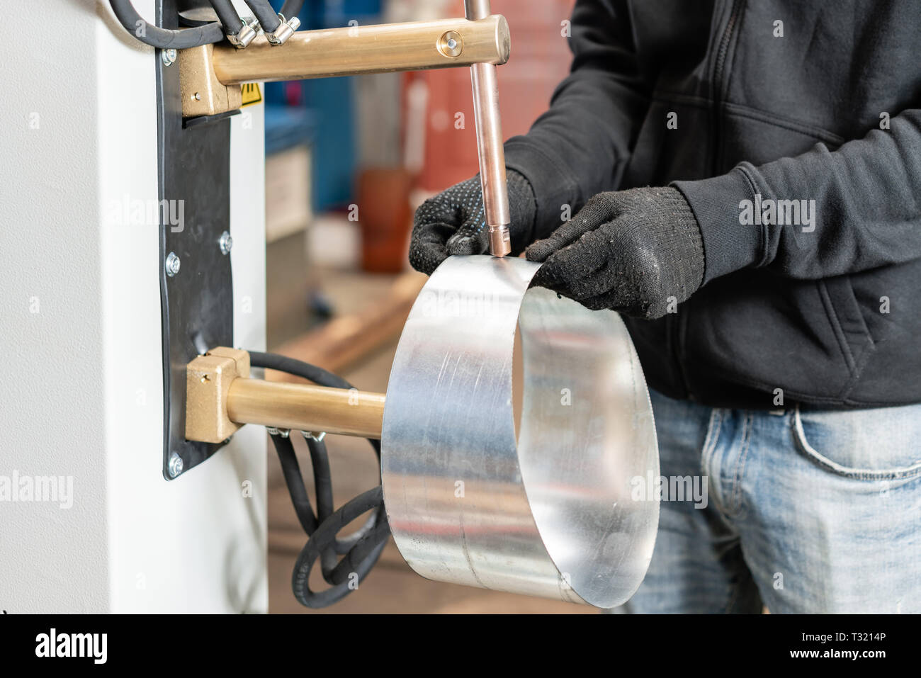 Copper electrodes, working part of the machine for spot welding of