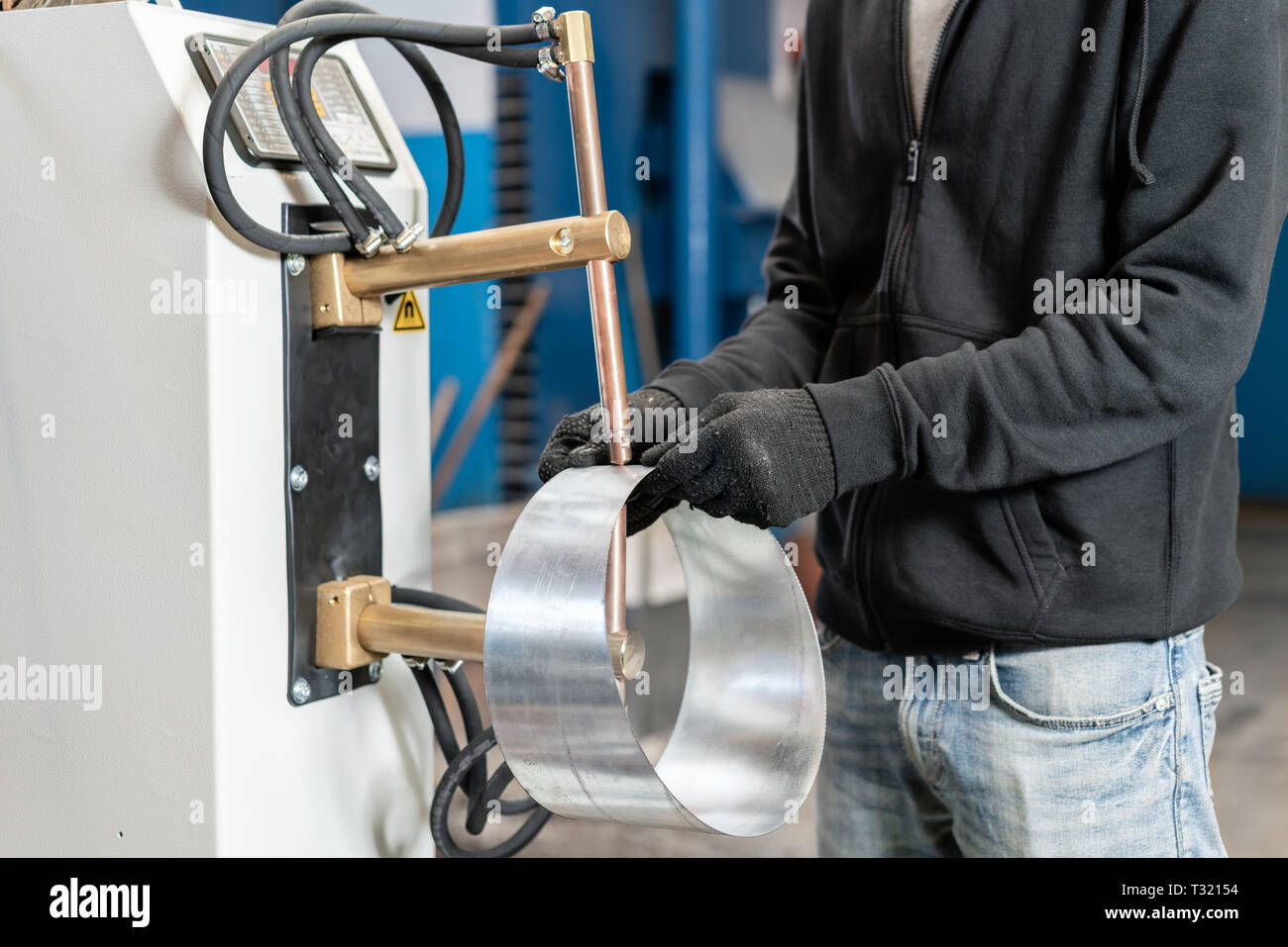 Copper electrodes, working part of the machine for spot welding of