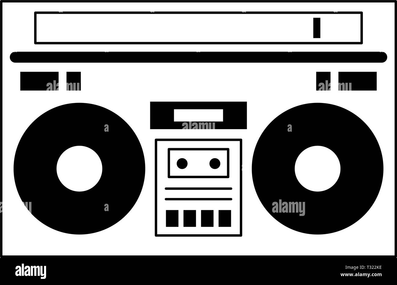 Old radio stereo cartoon Stock Vector Image & Art Alamy