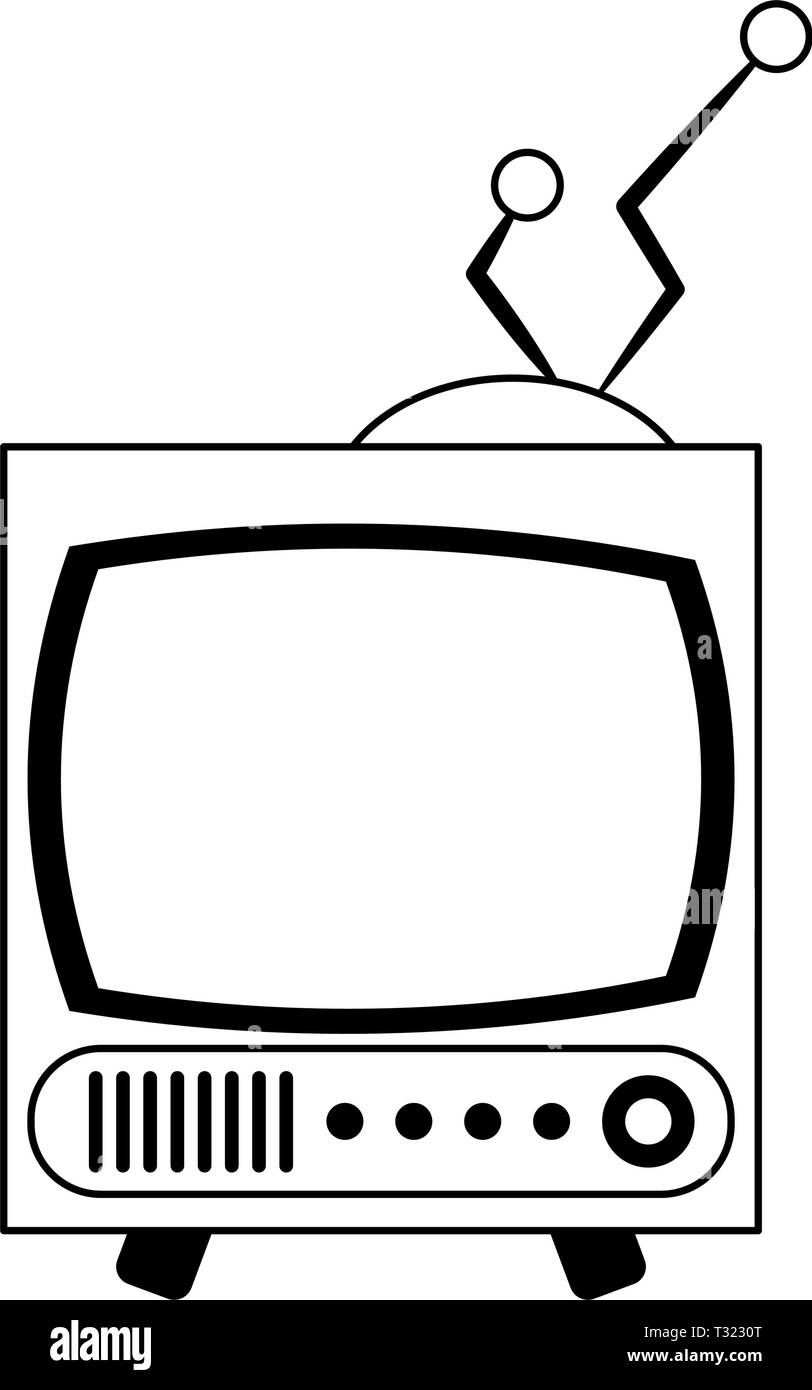 Old vintage television symbol Stock Vector Image & Art - Alamy