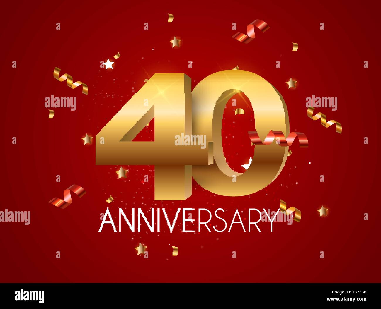 template-logo-40-years-anniversary-vector-illustration-eps10-stock