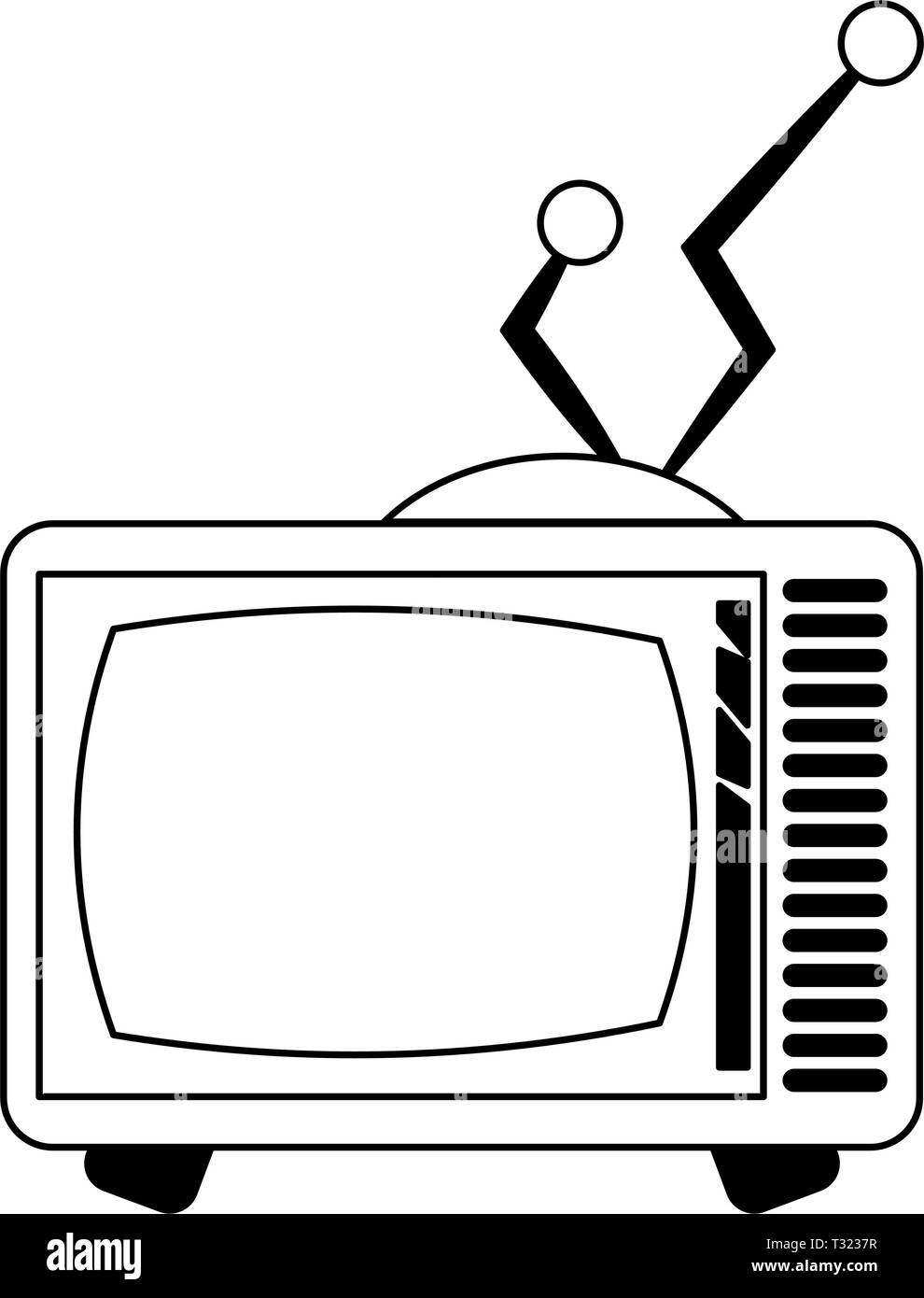 Old vintage television symbol Stock Vector Image & Art - Alamy