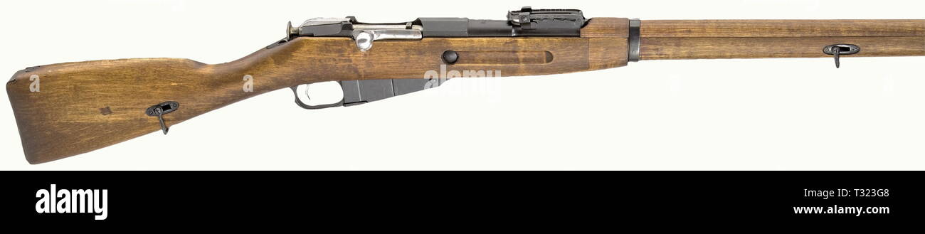 SERVICE WEAPONS, GERMAN EMPIRE, looted weapon Mosin-Nagant M 1891, calibre 7,62 x 54R, number 45578, Editorial-Use-Only Stock Photo