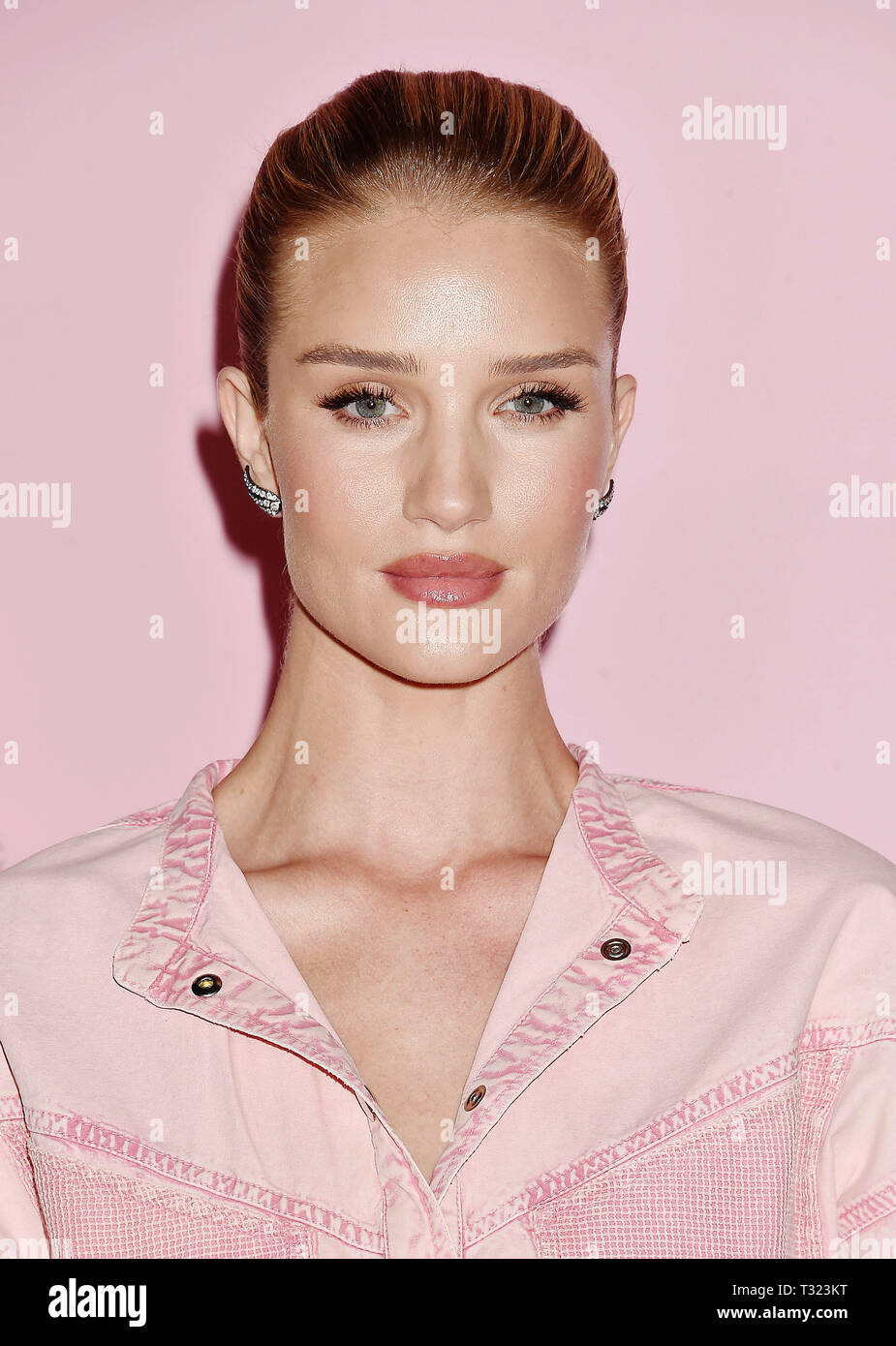 HOLLYWOOD, CA - APRIL 04: Rosie Huntington-Whiteley attends the launch