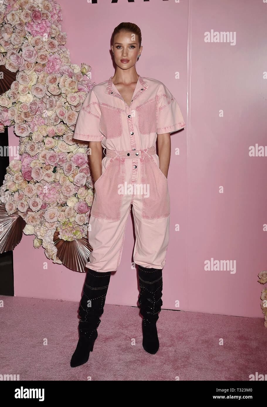 HOLLYWOOD, CA - APRIL 04: Rosie Huntington-Whiteley attends the launch